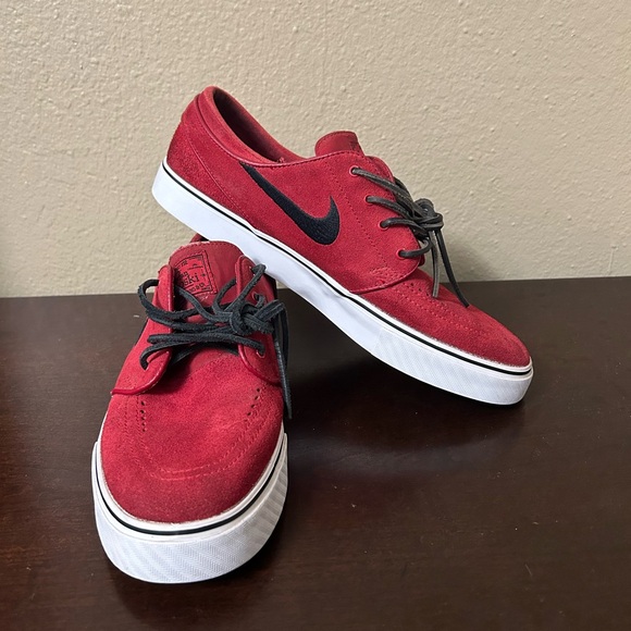 Nike Other - Nike Stefan Janoski Red Suede Sneakers skateboarding size 10